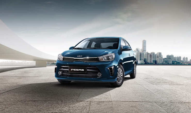 Kia Pegas rental car Karama Dubai